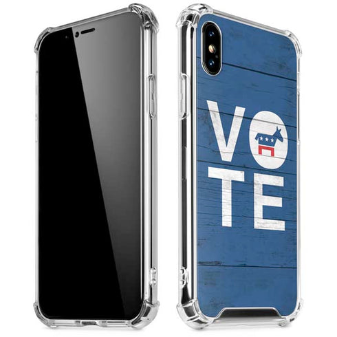 Vote Democrat iPhone XS Max Clear Case